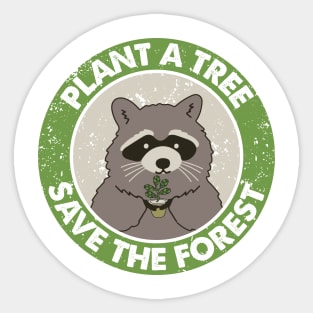 RACCOON SAVE THE FOREST Sticker